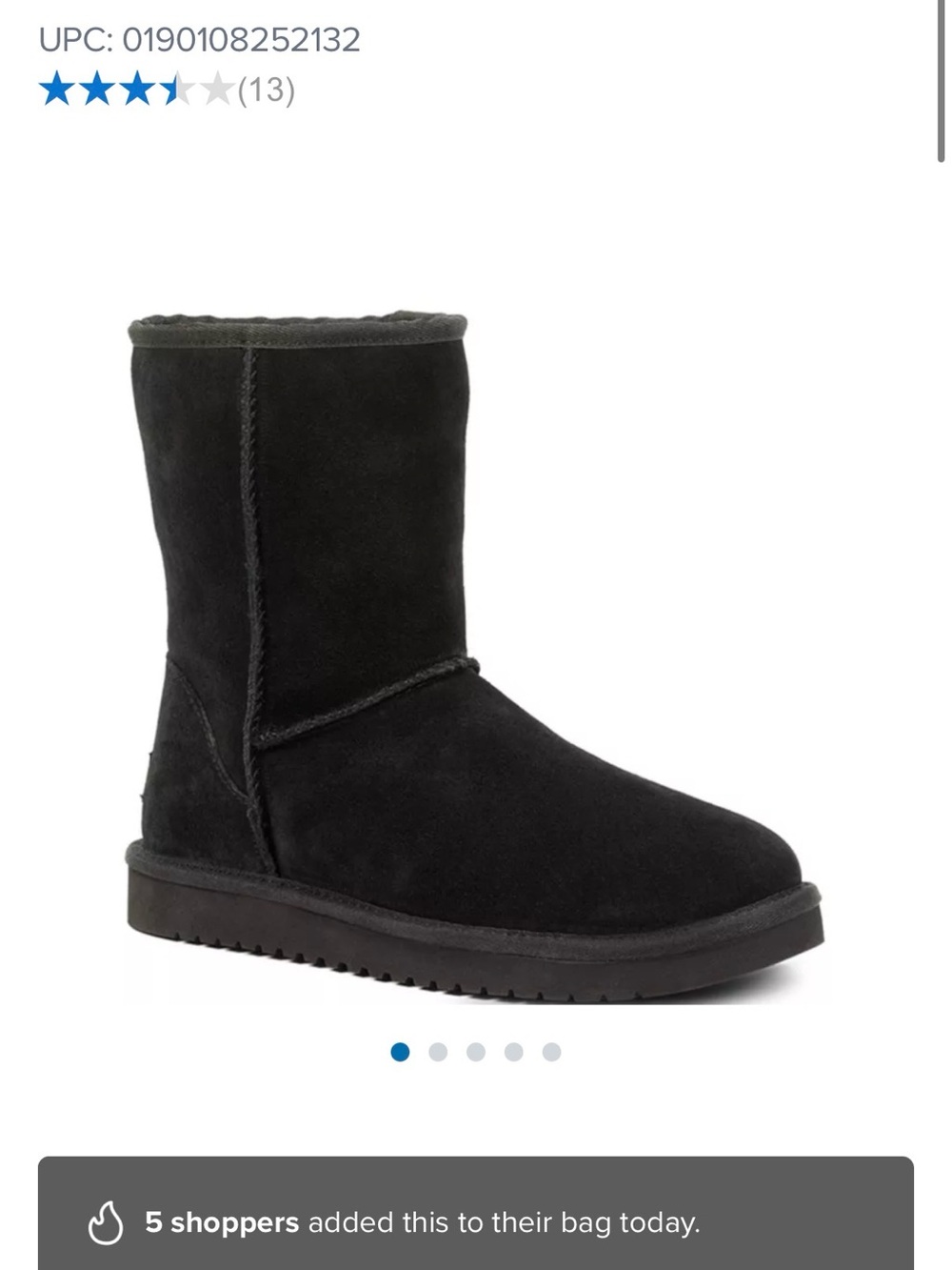 Woman’s Koolabura by Ugg Black Suede Short Boots size 9